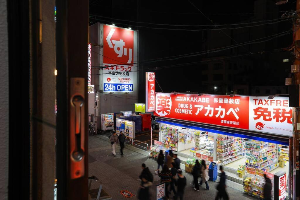 Апартаменты 道頓堀民泊31＆Mini浮世絵美術館、道頓堀心斎橋真ん中、家族旅行、Family Trip Осака Экстерьер фото